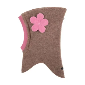 Ren Ren Elefanthuvud med Blomma - Ull/Fleece - Valnöt