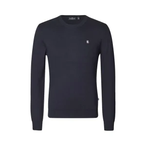 Classic Mens O-neck Pullover, stickad herrtröja rund hals