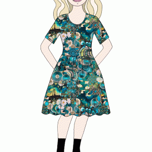 Förhandsbokning Vildaklänning Saga, turkos