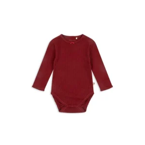 Konges Sløjd Minnie Body - GOTS - Röd Dahlia