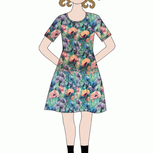 Klänning Brita, Vallmo pastell