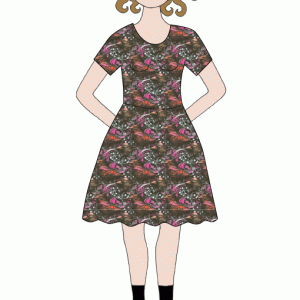 Klänning Saga, Raven lilaröd