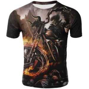 Dödskalle T-Shirt  Demonic Motorcycle