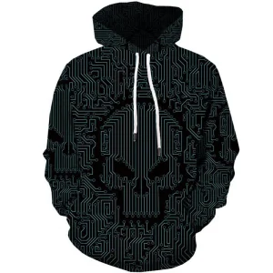 Dödskalle Tröja  Circuit Board Skull