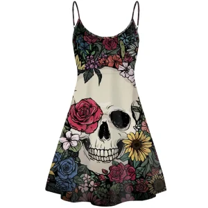 Dödskalle Klänning  Deadly Flowers