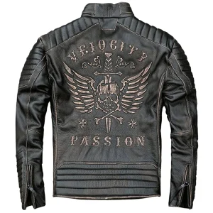 Dödskalle Skinnjacka  Reclaimed Biker