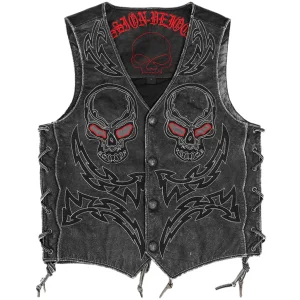 Dödskalle MC-Väst  Vintage Armor