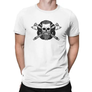 Dödskalle T-Shirt  Viking Skull